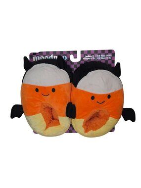 Mood Pop Ladies Plush Devil Candy Corn Slippers L US Size 9/10 Indoor Outdoor Me